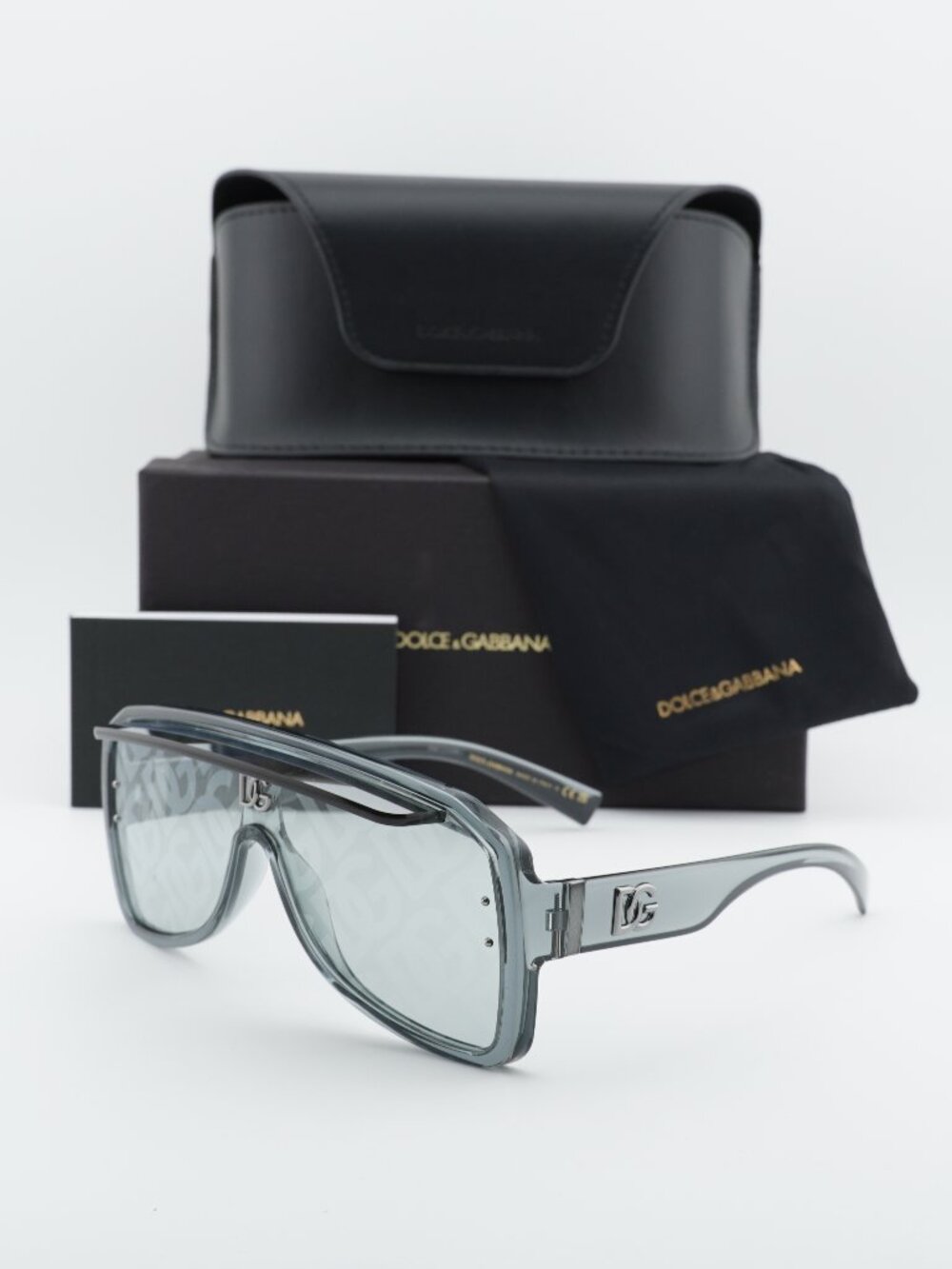 Dolce & Gabbana DG6205 3160AL Square Sunglasses - Transparent Grey/Grey